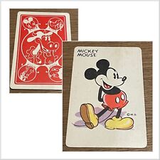 EXTREMELY RARE VINTAGE 1930s WHITMAN PUBLISHING MICKEY MOUSE OLD MAID CARD picture