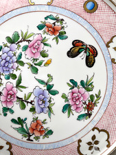 Antique French Porcelain Plate Chinese Export butterfly and flowers dish Qing picture