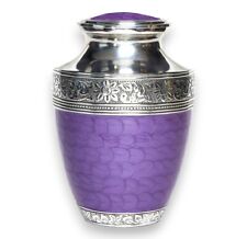Beautiful Violet Adult  Human Large Funeral Ash Urn Engraved For Memorial loved picture