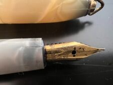 Elmo 402 Pen Fountain Pen By Montegrappa Celluloid Marbled Marking 1940 picture