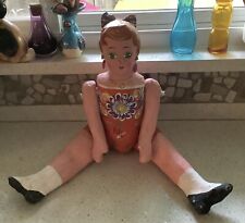 Vintage Mexican Cartoneria Lupita Doll Papier-mâché , Jointed, Handmade, Folkart picture