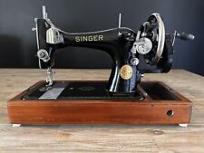 Gorgeous 1948 Singer 128 Sewing Machine Hand Crank Fully Tested picture