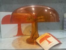 Rare Giancarlo Nessino Artemide Orange Italian Design Table Lamp Mushroom New picture