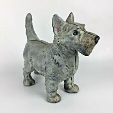 SCOTTISH TERRIER SCOTTIE Dog 8” Cast Iron Figurine Doorstop Vintage Décor Gift picture