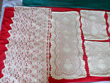 VINTAGE DOILIES ~ LOT OF 18 ITEMS ~ DIFFERENT COLORS, SHAPES, SIZES, MATERIALS. picture