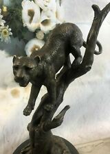 Sculpture Statue Large  Puma Cougar Panther Lion Outdoor Backyard 100% Bronze NR picture