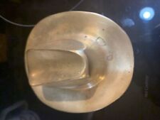 VINTAGE SOLID BRASS PAPER WEIGHT COWBOY HAT 5 x 4.5 x 2.75 HEAVY picture