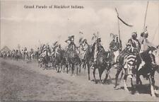 Postcard Native American Grand Parade Blackfoot Indians  picture