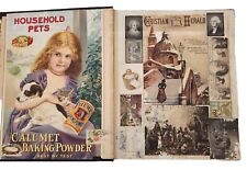 Antique Victorian Large Catalog Scrapbook Album Diecuts Advertising Trade Cards  picture