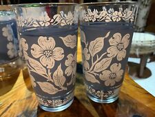 Vintage Hazel Atlas Dogwood Floral Pattern Glasses-Set of 8 picture