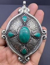 Old Rare Beautiful Afghan Central Asian Antiques Pendent Amulet With Craving picture