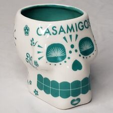Casamigos Skull Tequila Ceramic Teal Bar Mug - Day Of The Dead - George Clooney picture