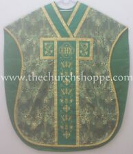 Metallic Green Chasuble.St. Philip Neri Style vestment & mass set 5 pc, IHS picture