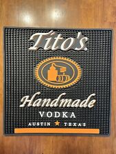 TITO’S Handmade Vodka Rubber Bar/Counter Drink Spill Mat 16”x16” Austin Texas picture