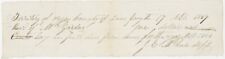 Lane County Oregon Territory orig 1857 Tax Receipt Sheriff James McCabe signed picture
