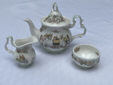 Brambly Hedge Royal Doulton Tea Service Miniature Teapot Creamer & Sugar picture