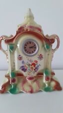 Antique Porcelain Mantle Clock. Hand painted signed, Strasburg Ware. England.  picture