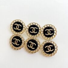 Chanel Vintage Designer Black Rope Button STAMPED | 6 PC Bundle picture