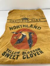 Vintage Seed Grain Bag Sack Goose Bird Northrup King Farmhouse Advertising Old picture