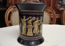 Antique Porcelain Beautiful Vase Greece Cobalt Gilding 24 Karat picture