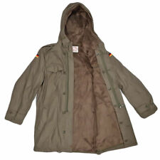 German Parka Original Army Jacket Military Fleece Lined Winter Hooded Coat Olive picture