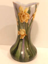 Gorgeous Antique Daffodil Vase Estate Sale 10 In Tall picture