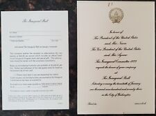 1973 President Nixon Vice President Agnew First Ladies Inaugural Ball Invitation picture