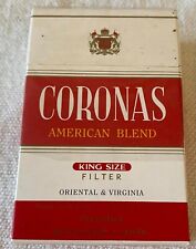 Vintage Coronas Filters Cigarette Cigarettes Cigarette Paper Box Empty Cigarette picture