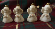 4 Vtg MCM Norcrest  Angels W/Bells Christmas Ornaments Made In Japan -fine China picture