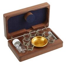 Deluxe Communion Set in Wooden Travel Case For Church or Sanctuary Use 8 3/8 In picture
