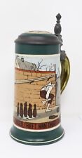 Antique Mettlach Villeroy & Boch 2957 Bowling Themed 1/2 Liter Beer Stein picture