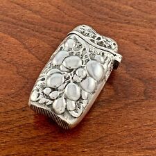 WHITING AESTHETIC STERLING SILVER MATCH SAFE BERRY PATTERN CHOKE CHERRY 1880 picture
