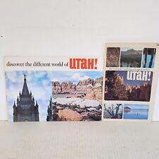 Vintage 1968 Discover the Different World of Utah Vacation Brochures Set of 2 picture