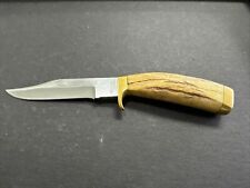 VINTAGE KERSHAW DAN HARRISON ????CUSTOM STAG HANDLE FIXED BLADE HUNTING KNIFE picture