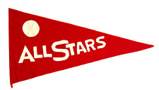 VTG Felt Sewn 26” Pennant Red & White “All Stars” Baseball Softball picture