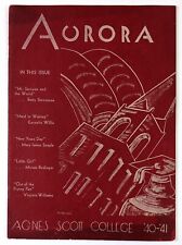 1940-41 Agnes Scott College Aurora Decatur GA Student Literary Booklet Vintage  picture