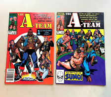 The A-Team #1 and 2 (Marvel 1984) VF Newsstand, TV series picture