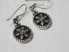 VINTAGE MEXICAN / SOUTHWESTERN STERLING SILVER STAR DSGN CONCHO EARRINGS picture
