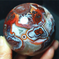 TOP 437G Natural Polished Mexico Banded Agate Crystal Sphere Ball Healing  A2270 picture