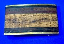 Vintage Kenneth Reid Exotic multi-layer  type Wood 70's belt buckle picture