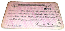1902 MISSOURI PACIFIC RAILWAY EMPLOYEE PASS #12104 picture