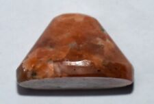 Orange Calcite Palm Stone Crystal w Tourmaline 40CT Polished Display Collectable picture