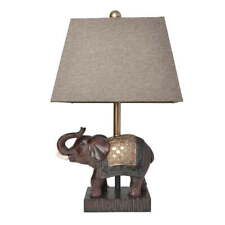 Elegant Designs Festive Elephant Table Lamp, Brown picture