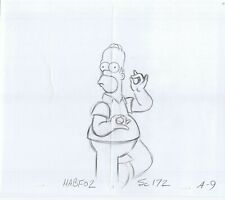 Simpsons Homer 2005 Original Art w/COA Animation Production Pencils SC-172 A-9 picture