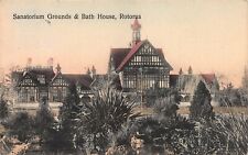 Sanitorium & Bath House, Rotorua, New Zealand, Early Hand Colored Postcard, Used picture