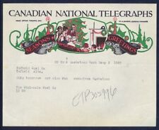CANADA 1928 CANADIAN NATIONAL TELEGRAPHS XMAS ILLUSTRATED TELEGRAM picture