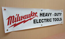 MILWAUKEE HEAVY DUTY ELECTRIC TOOLS BANNER ADVERTISING SIGN picture