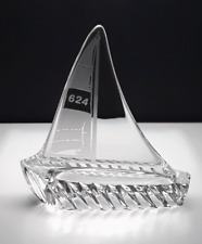 Galloway Irish Crystal Sailboat 624 Nautical Sculpture Paperweight Figurine 3 ¾