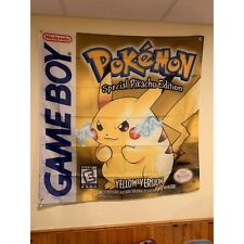 Pokemon Yellow Version Pikachu Gameboy Wall Flag Banner Tapestry 3.5 x 3.5 Ft picture