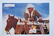 Marlboro Country Cowboy Horses Vintage 1983 Centerfold Original Print Ad 15 x 11 picture